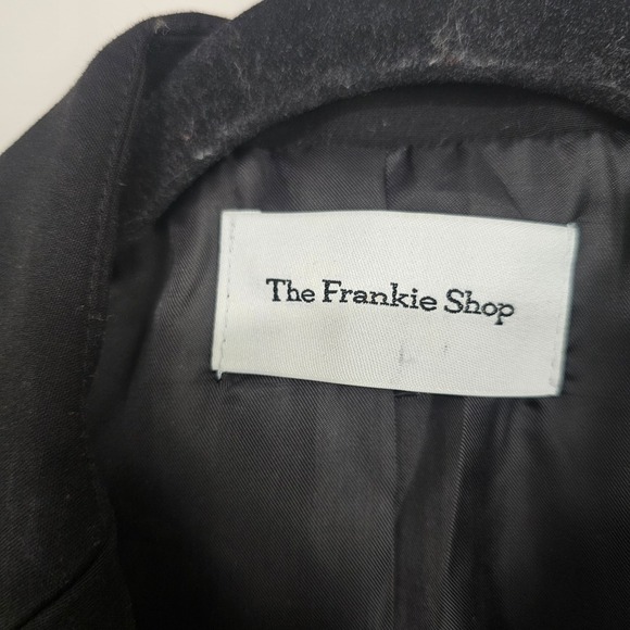 The Frankie Shop Black Cotton Tailored Two Button Blazer Jacket M/L ~ - Picture 3 of 13